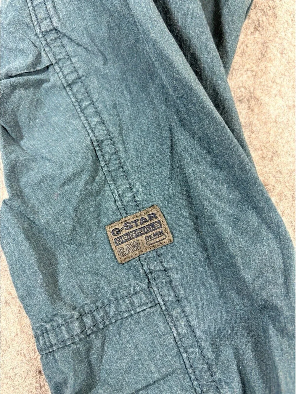 G Star Raw Cargo Pants Mens 31x29 3D Straight Tapered Utility Chino